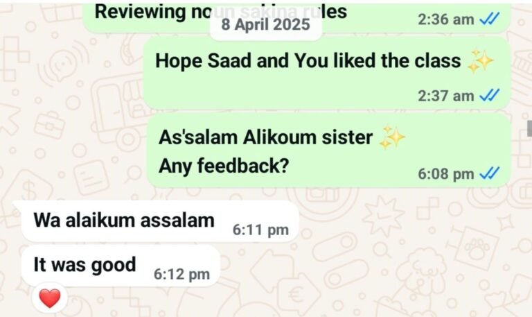 Customer WhatsApp Review 4